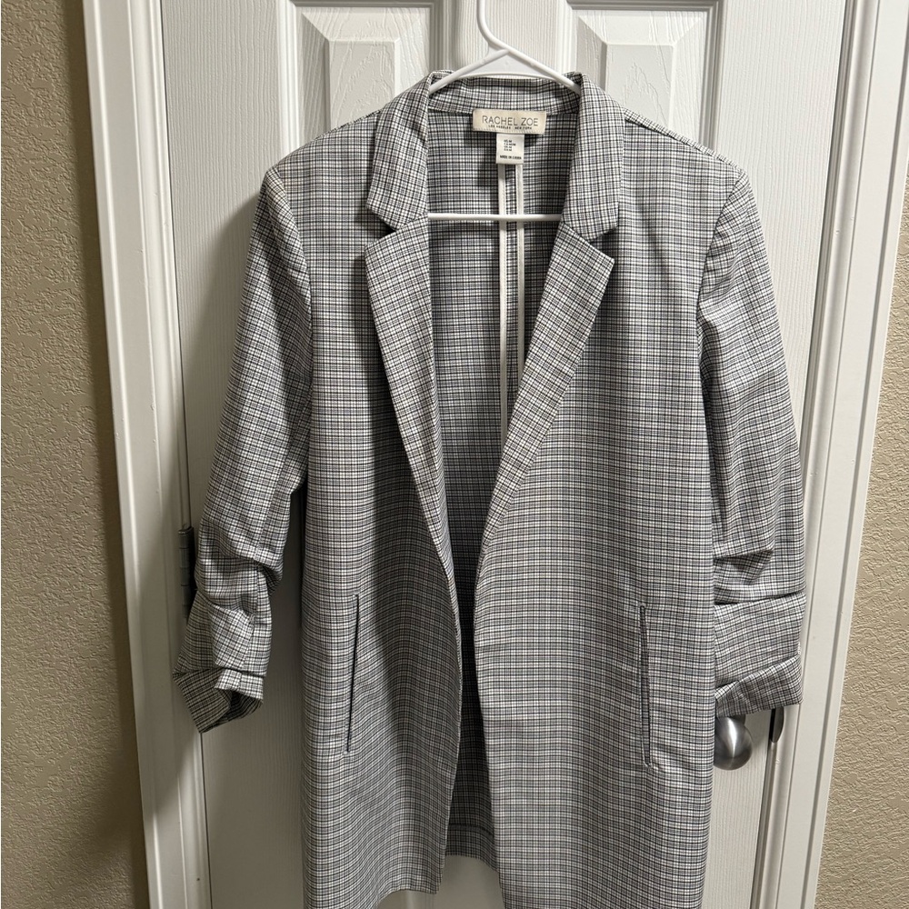 Rachel Zoe Black and White Checkered Blazer